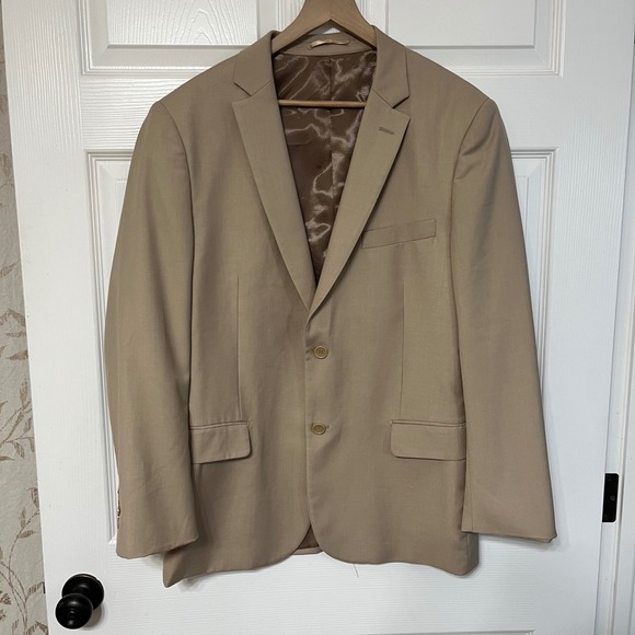 Giorgio Fiorelli Other - Giorgio Fiorelli Men Classic Tan Two Button Blazer Sport Coat Jacket Size Large